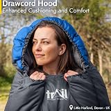 Trail Outdoor Leisure Trail Envelope Sleeping Bag Snug Hood 3 Season Adult view 5