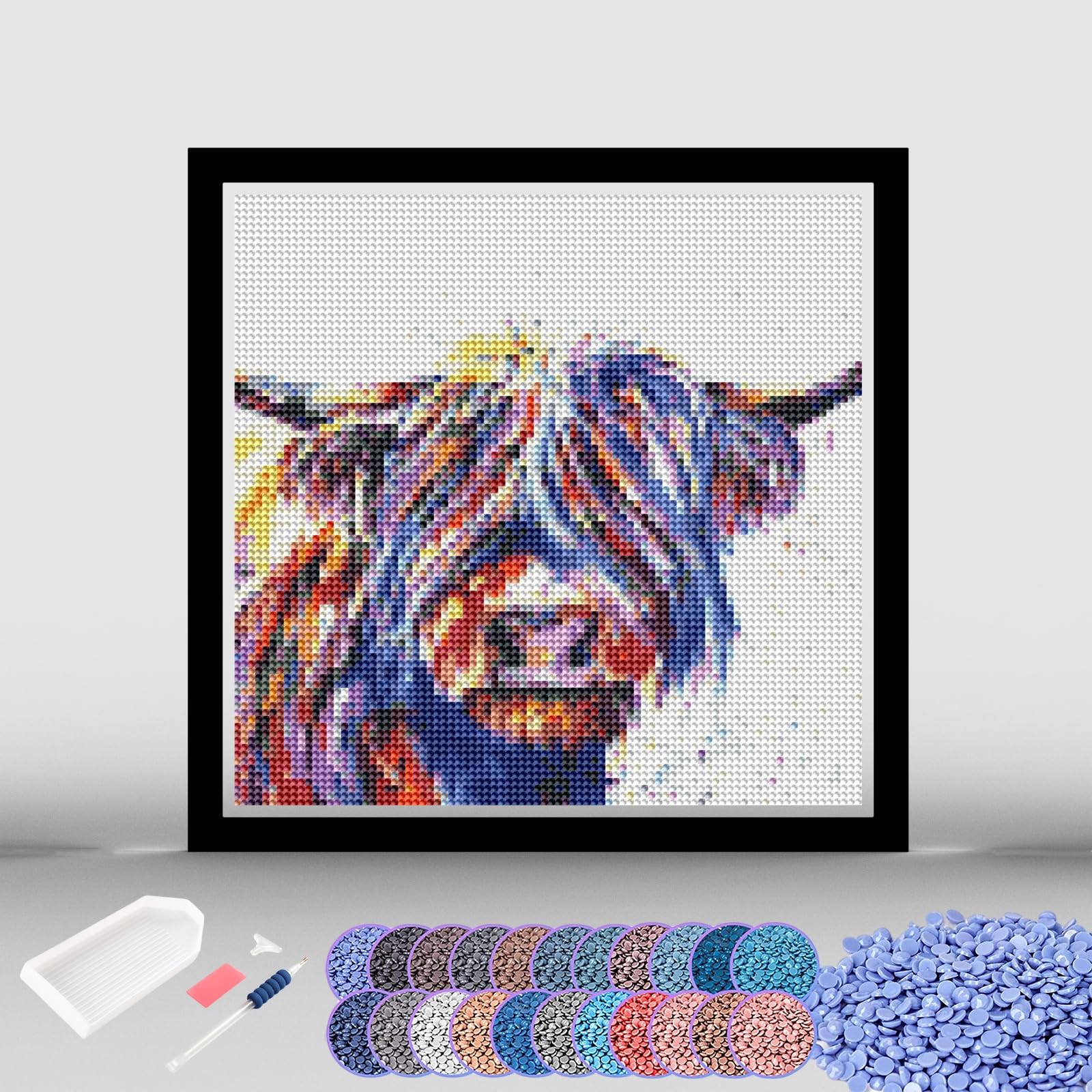 HKLIOPU Diamond Art Kits Adults,5D Diamond Painting Kits for Beginners Kids,Full Round Drill Gem Art Kits Crafts Home Decor