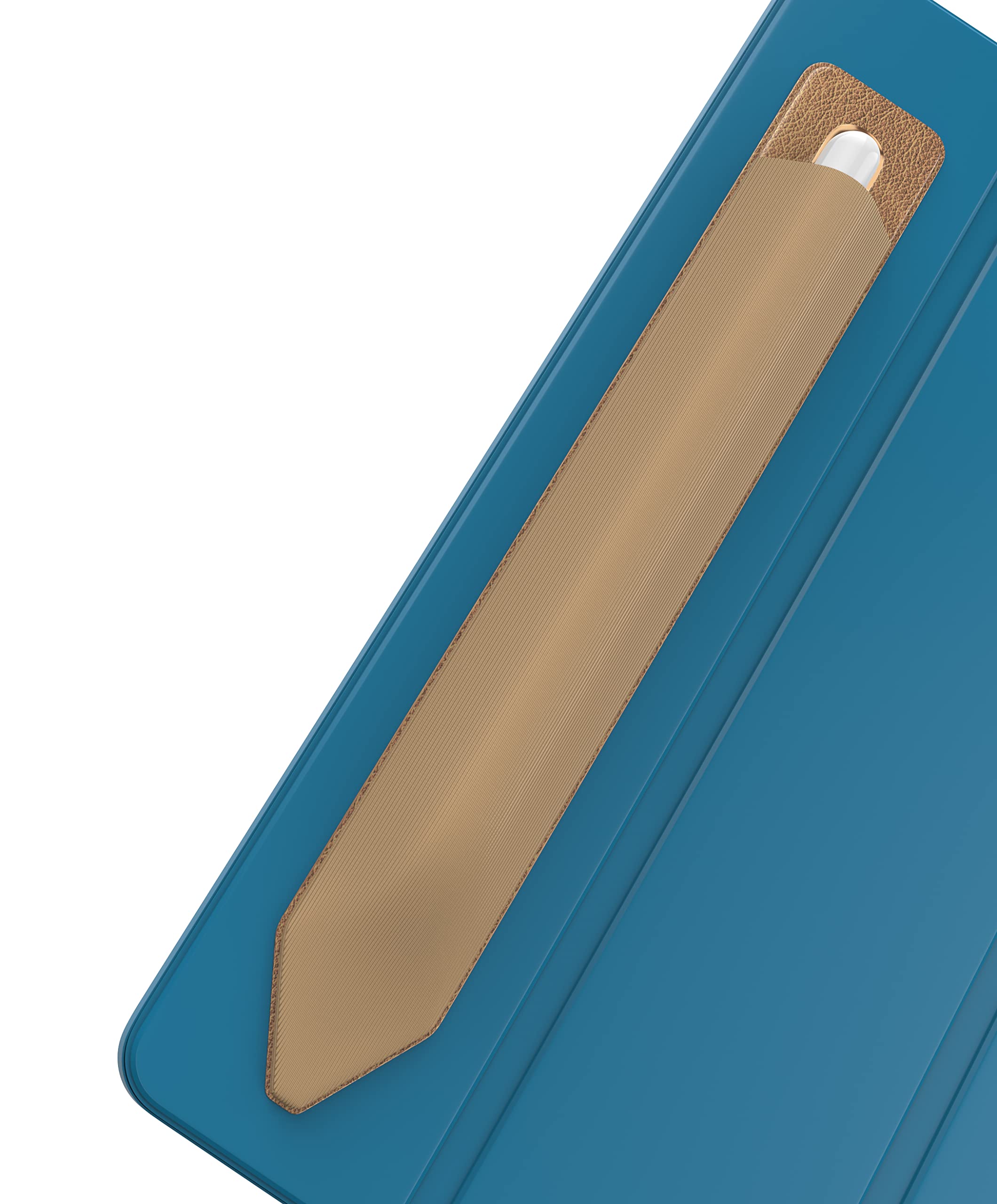 MyGadget Pencil Holder compatible with Apple Pencil (1st & 2nd generation) - Strong Elastic Sleeve for tablet | iPad in Soft Lycra & PU leather - Rose Gold