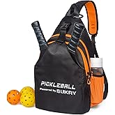SUKRY Pickleball Bag Lightweight Sling Backpack for Men and Women with Multi-Pocket Crossbody Gym & Travel Backpack Pickle Ball Accessories
