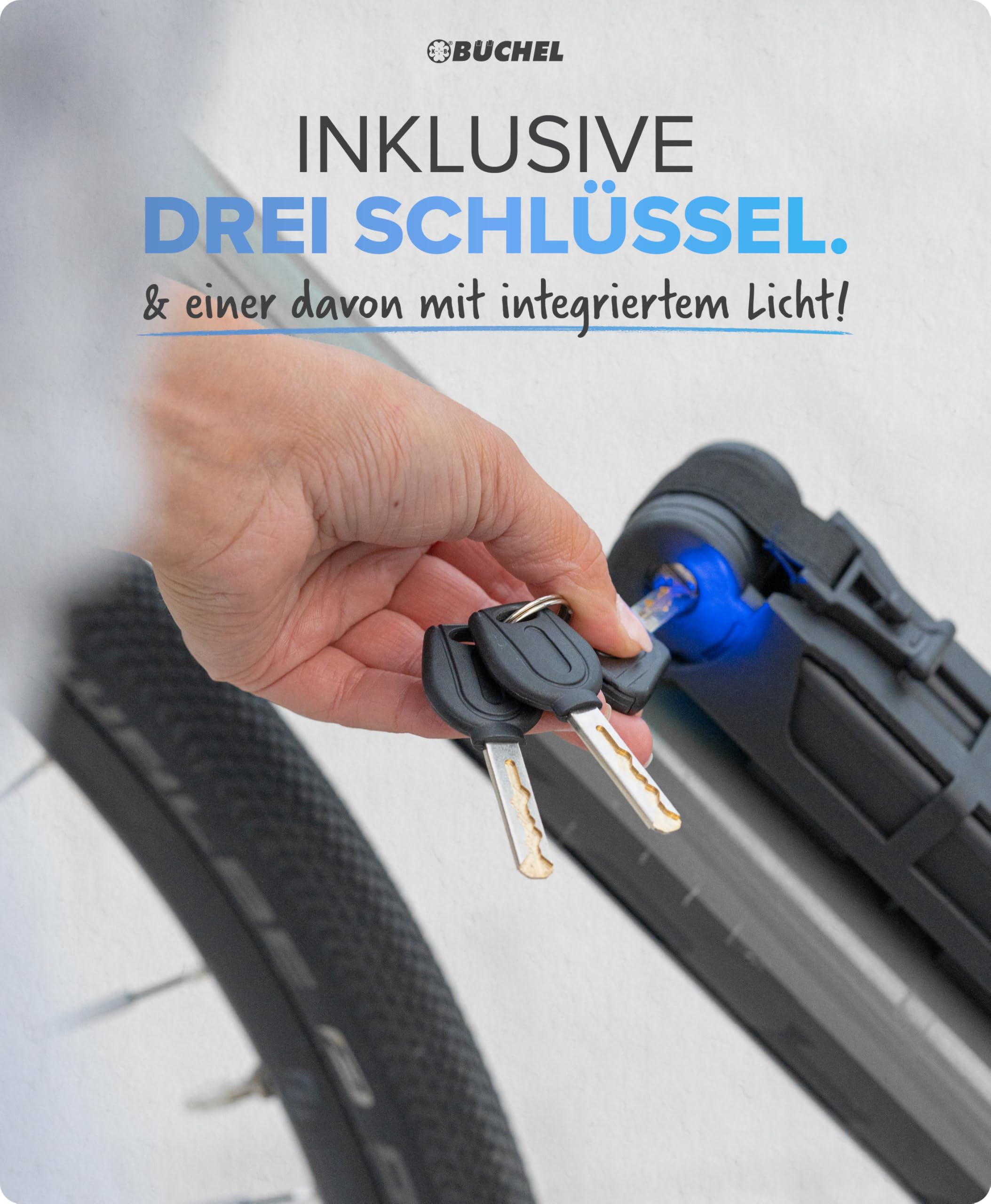 BÜCHEL Sekura Faltschloss Fahrrad | Sicherer Diebstahlschutz | Gehärteter Stahl | 85 cm Länge | Inkl. Halterung | Fahrradschloss für Bike, E-Bike & Motorrad 6