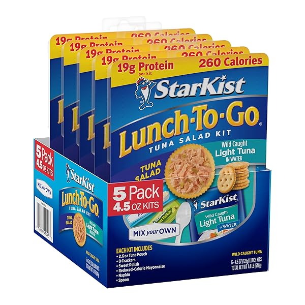 STARKIST LUNCH TO-GO CHUNK LIGHT MIX YOUR OWN TUNA SALAD – 4.5 OZ- (PACK OF 5)