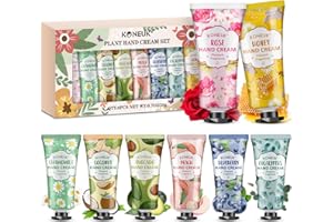 KONEUK 8 Pack Hand Cream Gifts Set for Women, Mini Hand Lotion Travel Size for Dry Cracked Hands, Bulk Hand Cream for Stocking Stuffer, Bridal Shower Favors, Birthday Gifts, Christmas Gifts for Women