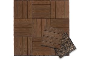 NewTechWood UltraShield Naturale 1 ft. x 1 ft. Quick Deck Outdoor Composite Deck Tile in Brazilian Ipe (10 sq. ft. per Box)