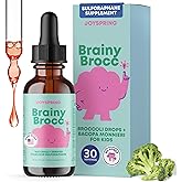 JoySpring Broccoli Supplement for Kids | Sulforaphane & Bacopa Monnieri Drops | Supports Cognitive Function | Vegan & Kid-Friendly