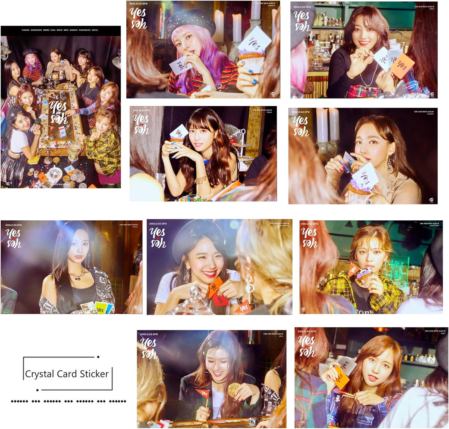Twicekpop Twice Merchandise Twice Yes Or Yes Twice Album Yes Photo Sticker 21 Pcs Twice Yes Or Yes Amazon Co Uk Office Products
