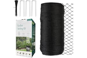 Bird Netting for Garden, Fetanten 7.5 x 65 FT Netting for Garden Protection Vegetables Fruit Trees Blueberry from Birds Deer Poultry, Heavy Duty Woven Mesh Net Animal Fencing with Ties and Staples