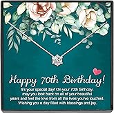 JeeweLife Sterling Silver Cubic Zirconia Necklace Birthday Gifts for Women (7-80th Birthday Gifts)