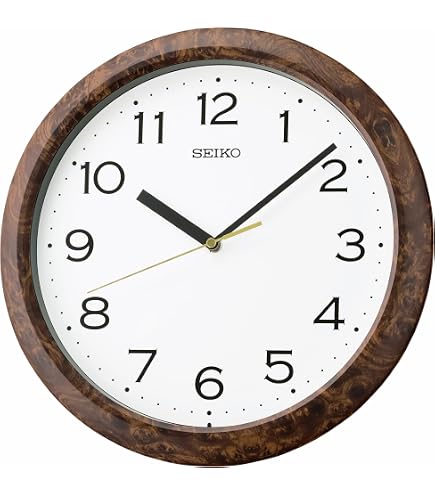 Amazon.com: Seiko Clock KX388B Wall Clock, Radio Wave, Analog