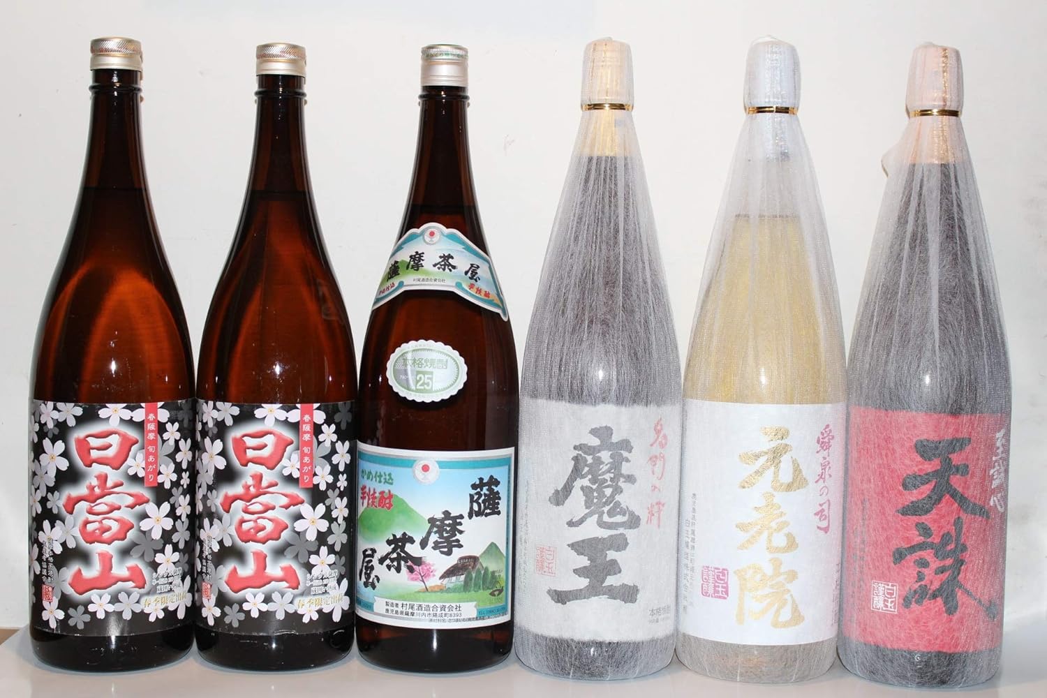 B075nx9nwq 鹿児島芋焼酎おすすめ6本コース 魔王元老院天誅薩摩茶屋春日當山 2本 焼酎 お待たせ