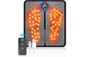 UVUBXT EMS Foot Massager for Neuropathy,EMS Foot Stimulator Electric Feet Massager for Plantar Fasciitis,with Remote Control Foot Massager Mat Muscle Stimulator