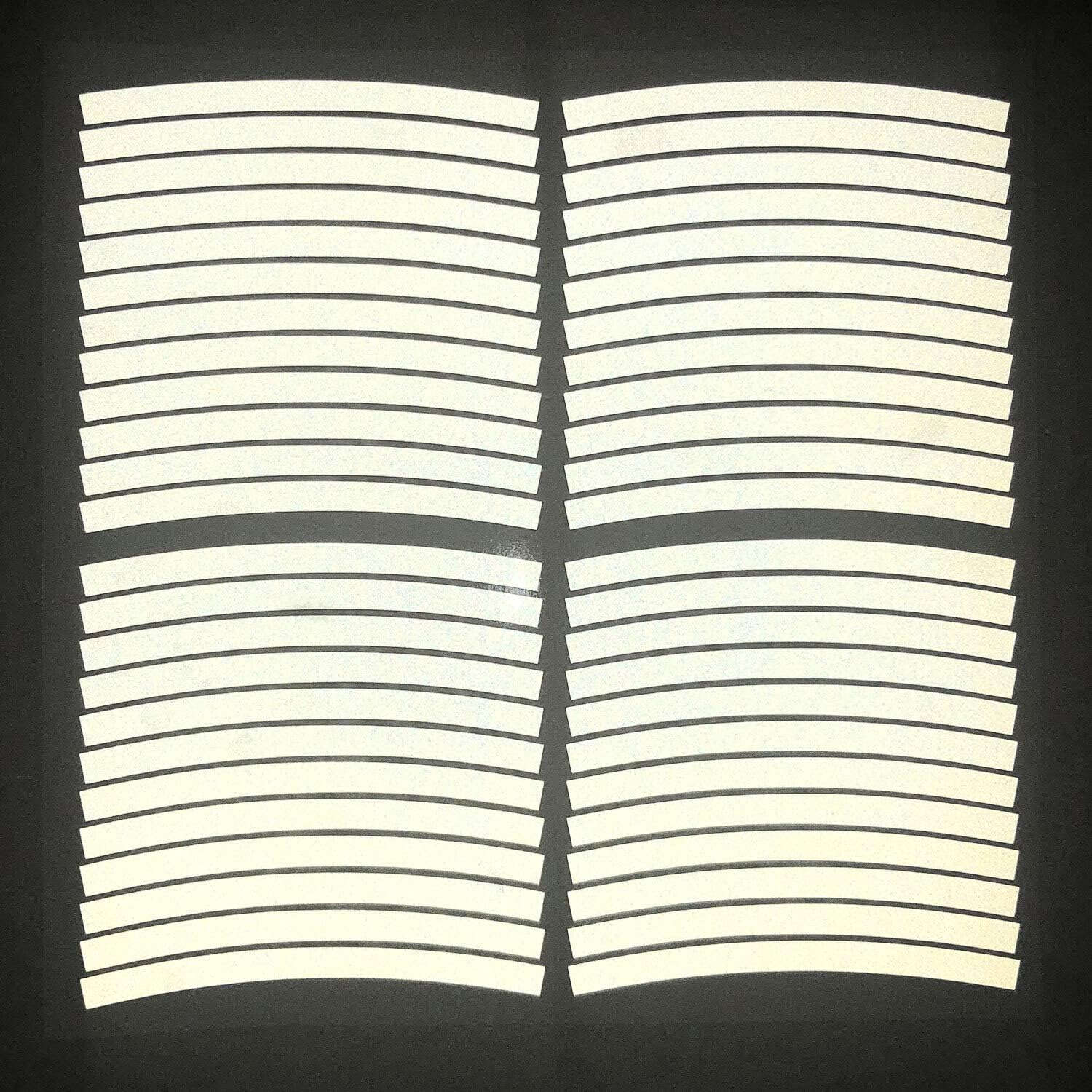 Set of 48 Bicycle Reflex Strips for Bicycle Rims I Reflex Stickers Self-Adhesive in White Silver for Trekking Road Bike E-Bike I Reflex_046 - Image 3