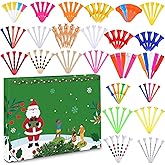 MiniInflat Golf Advent Calendar for Men 24 Days Christmas Golf Tee Advent Calendar Christmas Countdown Tees Set for Party Gifts Sports Lover