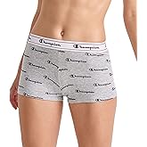 Champion womens Heritage Boyshort Underwear, Stretch Cotton Boyshort Panties (Retired Colors)