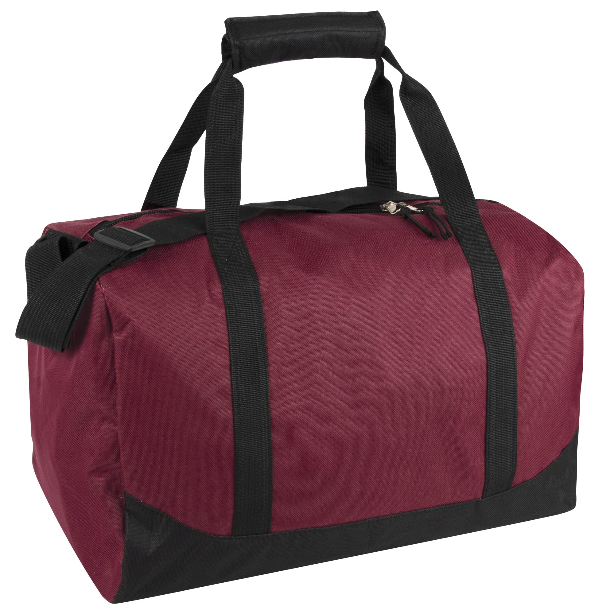 Trail maker 30 Liter, 17 Inch Canvas Duffle Bags for Men and Women -Travel Weekender Overnight Carry-On Shoulder Duffel Tote Bags (Red)