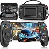 Wireless Phone Controller and Storage Case for iPhone/Android with Hall Joystick, LED, No Deadzone Mobile Gaming Controller Support Xbox Game Pass, Steam Link, GeForce Now, Call of Duty, Cloud Gamepad for iOS