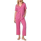 Trina Turk womens X Trina Turk Short Sleeve Classic Stretch Jersey Cropped Pj Set
