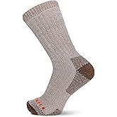 Merrell unisex-adult Men's and Women's Heavyweight Merino Wool Hiking Crew Socks- 1 & 3 Pairs - Reinforced Cushion