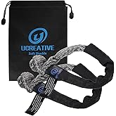 Ucreative 2Pcs Synthetic Soft Shackle 1/2 Inch x 22 Inch (56,000lbs Breaking Strength) with Extra Sleeves (Gray)