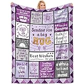 Nuowagify Get Well Gifts for Women After Surgery, Feel Better Gifts for Women, Hysterectomy Recovery Gift - Cancer Survivor & Cancer Comfort Gift After Surgery - Hug Blanket 50'' x 60''