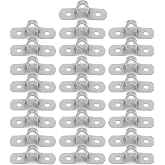 Nayciiy 25Pcs M8 304 Stainless Steel Rigid Pipe Strap Two Hole Cable Strap u Bracket Pipe Clamps Heavy Duty Pipe Fasten Holder for Tube, Pipe or Wire Cord Installation (25, 8MM（5/16" ）)