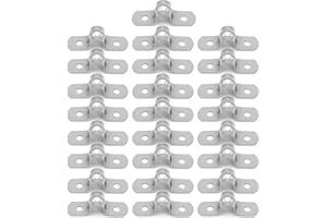 Nayciiy 25Pcs M8 304 Stainless Steel Rigid Pipe Strap Two Hole Cable Strap u Bracket Pipe Clamps Heavy Duty Pipe Fasten Holder for Tube, Pipe or Wire Cord Installation (25, 8MM（5/16" ）)