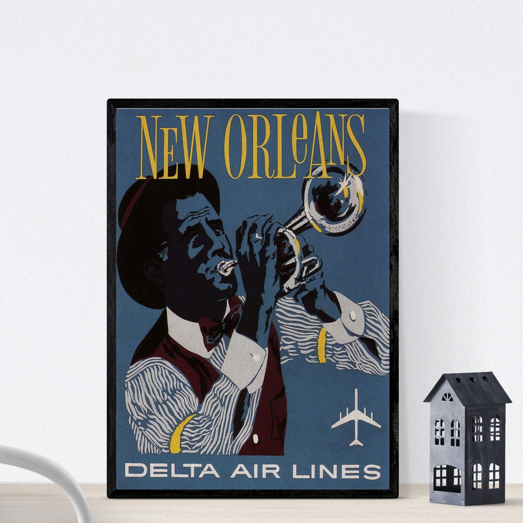 Nacnic Vintage Poster Vintage Poster America. New Orleans Jazz. A4 size