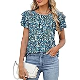 Blooming Jelly Women Dressy Casual Tops Business Work Blouses Summer Shirts Short Sleeve Crew Neck Outfits 2026