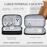 FYY Travel Cable Organiser 2-Layer Waterproof Electronics Case Black view 3