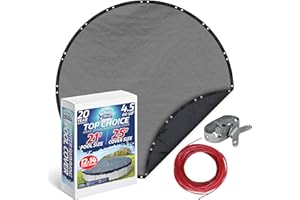 Winter Swimming Pool Cover for 21 ft Aboveground Round Pool Size, Top Choice Series, Solid Material, Color - Platinum Gray, Pool Cover Choice 3021-4CHOICE