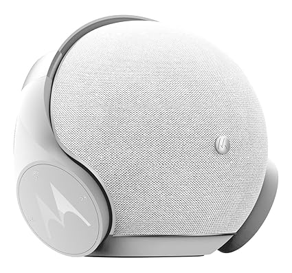 Motorola Sphere+ | 2 in 1 Stereo Bluetooth Lautsprecher und Kopfhörer Set | Headset und Freisprechanlage | Weiß/Silber