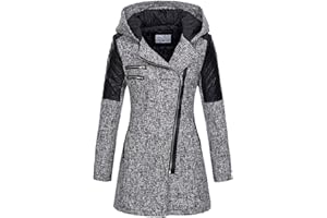 Womens Open Front Pea Coats Classic Lapel Long Trench Coats Fall Winter Outwear Fashion Business Work Office