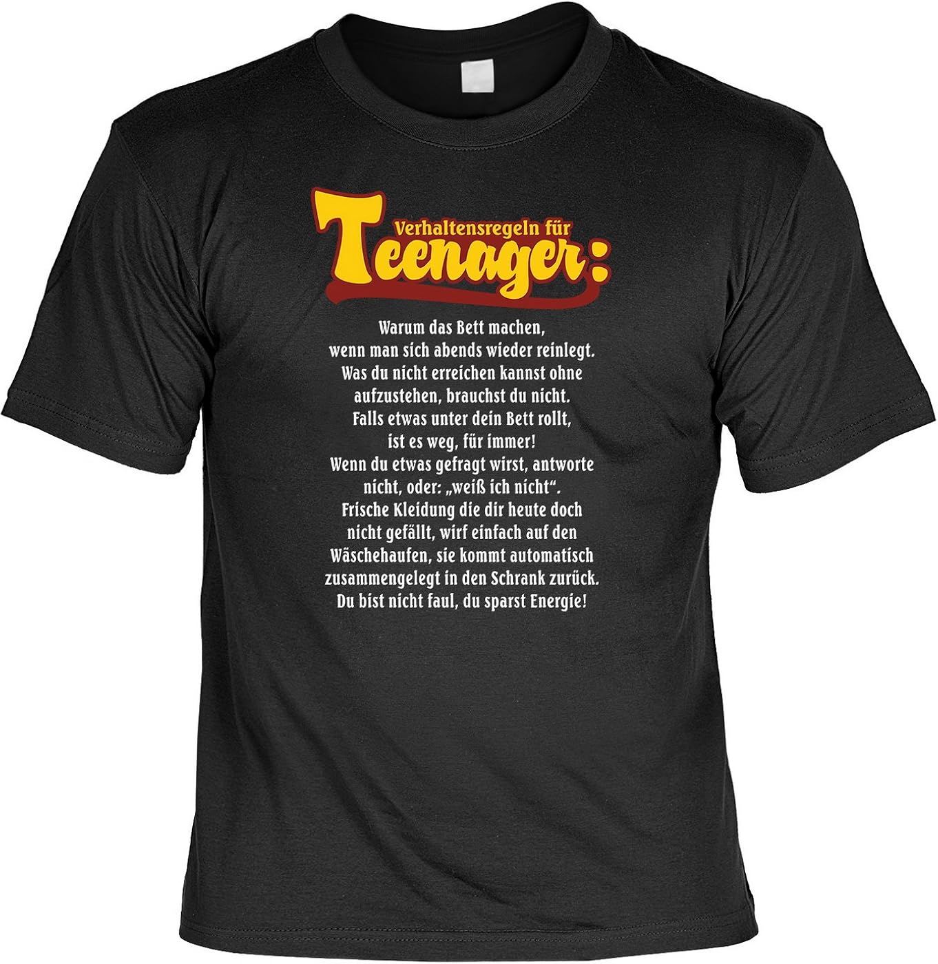 TShirt Verhaltensregeln für Teenager lustiges Sprüche Shirt für