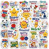 JCFIRE 100PCS Back to School Stickers for Kids Teacher Supplies | Cute Waterproof Vinyl Reward Stickers for Classroom Decor, Teacher Must Haves & School Supplies for Kids