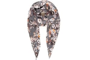 Scarf for Women Lightweight Floral and Flower Design Scarves for Fall Winter Shawl Wrap