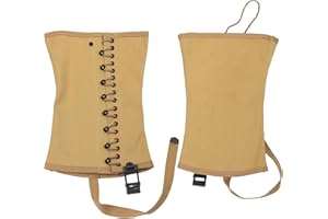 ANQIAO WWII U.S. Soldier WW2 US Leggings Grey Gaiters Puttee Canvas Material Reproduction