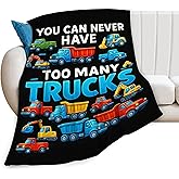 Truck Blanket for Boys Truck Excavator Throw Blanket Construction Car Soft Cozy Fleece Fuzzy Stuff Plush Flannel Gifts for Girls Women Kids Adults 40''x50''