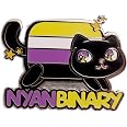 Nyanbinary Amazon.com: Nonbinary Pride Nyanbinary Nyan Cat Pun Kawaii Chibi Style ...