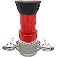 SpringSpray 1-1/2" NPSH Aluminum Camlock Fitting Coupling With Heavy-Duty Industrial Fire Hose Nozzle Fire Equipment Constant Flow Fog Nozzle