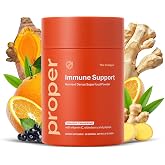 Proper The Oranges Immune Support - Superfood Powder with Vitamin C Zinc | Immune Support Powder With Elderberry, Vitamin C, Zinc, Echinacea And Probiotic Digestive Blend For Daily Immunity Drink Mix