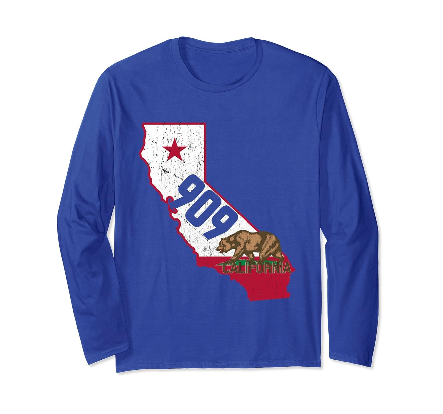 San Bernardino Area Code 909 Long Sleeve T-Shirt California-ANZ