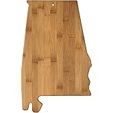 Totally Bamboo Alabama State Shaped Bamboo Serving and Cutting Board