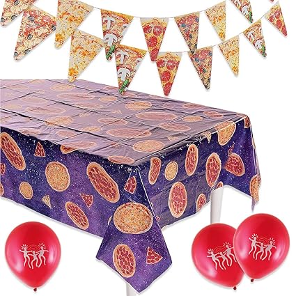 Decorations And Balloons Pizza Party Tableware Home Furniture