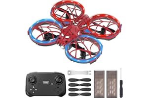 PUNIEAYI Spider Mini Drone for Kids with 3 Lighting Effects 2 Batteries, RC Helicopter with Altitude Hold, 360° Flips, Headless Mode, 3 Speed, Birthday Gifts Toys for Beginners 8-12 Boys Girls