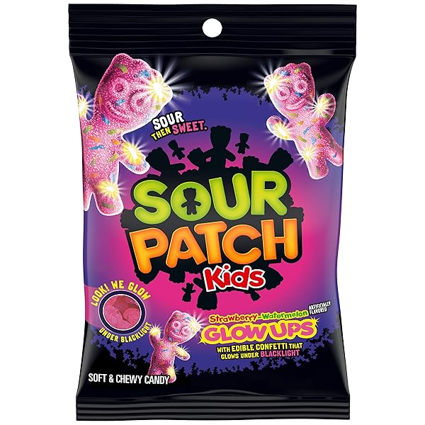 SOUR PATCH KIDS GLOW UPS STRAWBERRY-WATERMELON SOFT &...