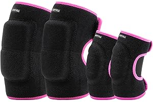 ONTYZZ Kids Soft Knee Pads and Thickened SBR Elbow Pads Adjustable Knee and Elbow Pads Protective Suit Gear for Cycling Volleyball Skateboarding Soccer Hockey
