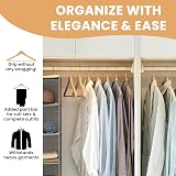Aspect Wooden Hangers 40 Pack Natural Smooth Notches 360° Hook Pants Bar view 7