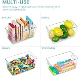 Vtopmart Clear Pantry Organizer Bins 6 Pack with Handles BPA Free view 7