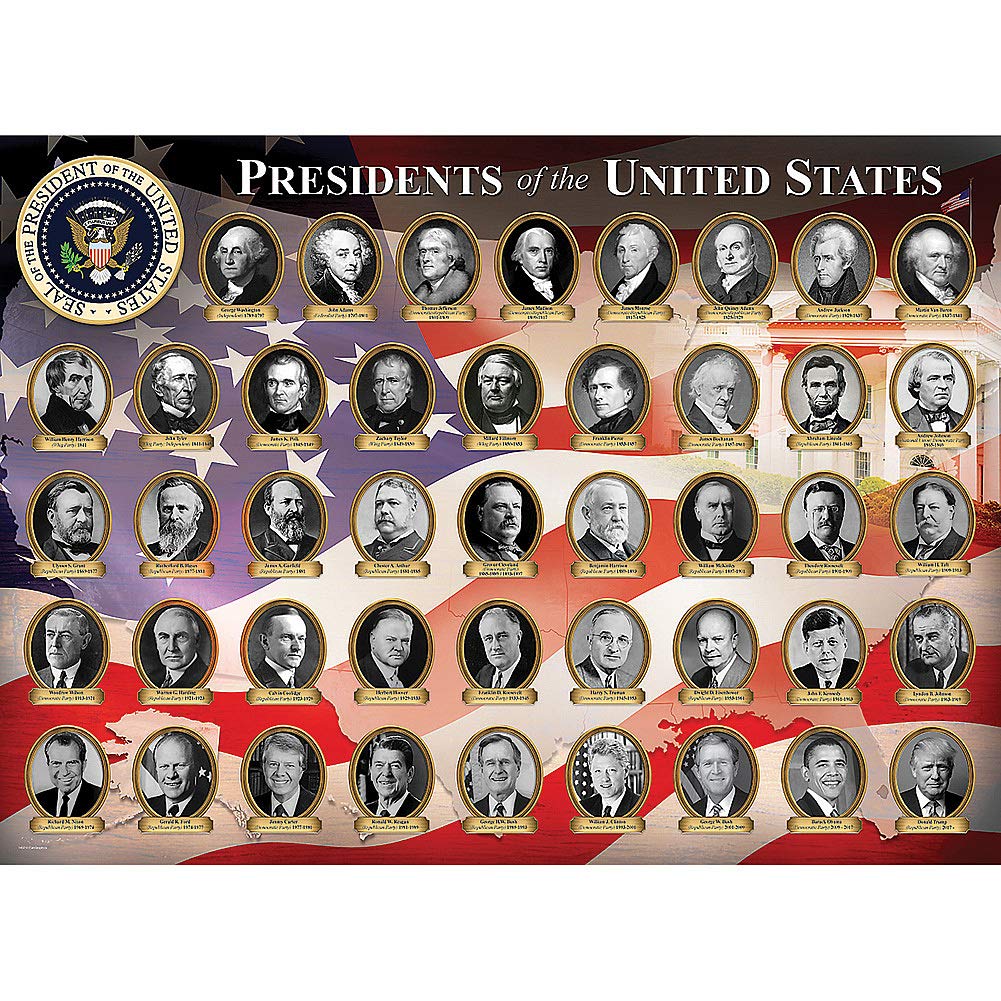 Photo 1 of Presidents of the United States 1000 Piece Puzzle Jigsaw Puzzle 27 x 19in