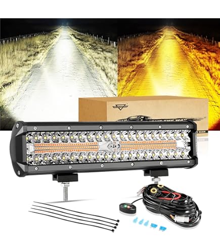 15/o - Finance Auxbea 4 Packs LED Pod Lights, Aber/White/Strobe 6 - Foto 3